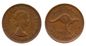 Australia KM61(VF) 1/2 Penny