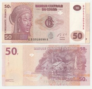 Congo D.R.PDR97A(U) 50 Francs