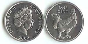 Cook Islands KM422(U) 1 Cent (Chicken)