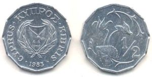 CyprusKM52(U) 1/2 Cent