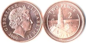 Gibraltar KM774(U) 2 Pence