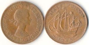 Great Britain KM896(VF) 1/2 Penny Elizabeth II