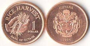 GuyanaKM50(U) 1 Dollar 1996