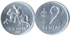 Lithuania KM86(U) 2 Centai (Horse)
