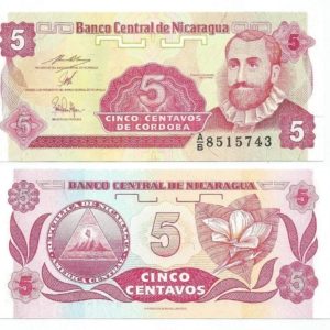 Nicaragua P168(U) 5 Centavos