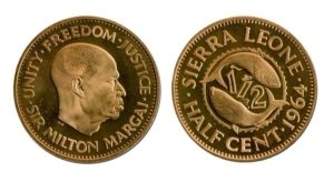 Sierra Leone KM16(U) 1/2 Cent
