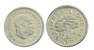 Sierra LeoneKM18(BU) 5 cents (Proof) 1964