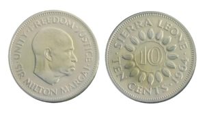 Sierra LeoneKM19(BU) 10 Cents (Proof) 1964