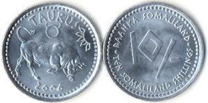 SomalilandKM10(U) 10 Shillings Taurus